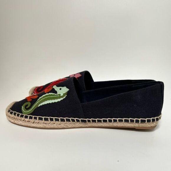 Tory Burch SEAHORSE ESPADRILLE Navy Size US 7.5 - Picture 6 of 9